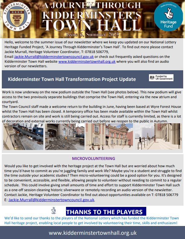 Issue 6 - Summer 2025 Newsletter Page 1